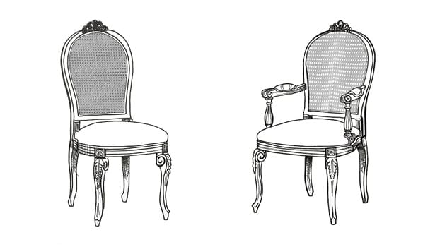 Стул  с венской соломкой Фабрика ANGELO CAPPELLINI  