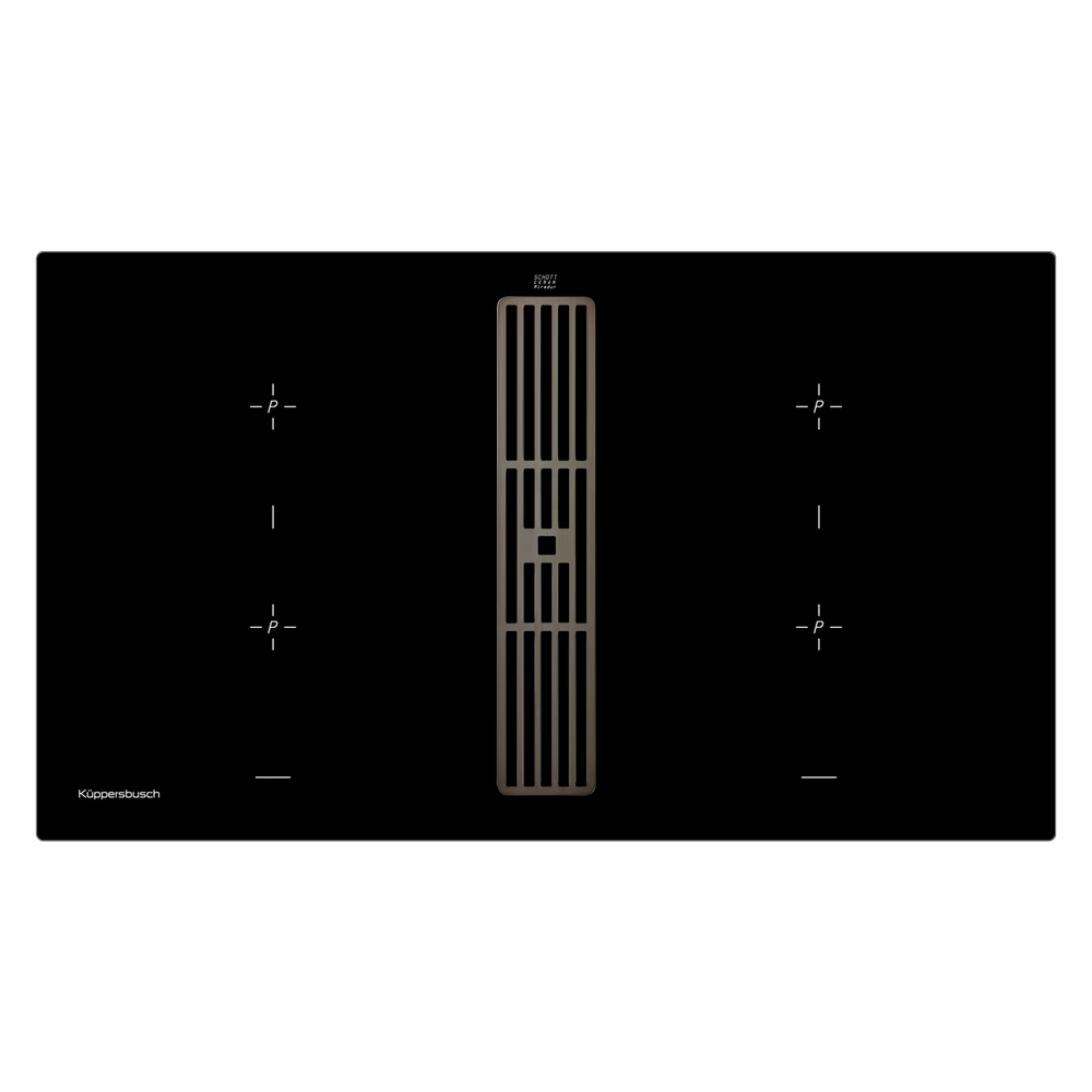 Индукционная варочная панель с вытяжкой Kuppersbusch KMI 9850.0 SR Black Chrome 