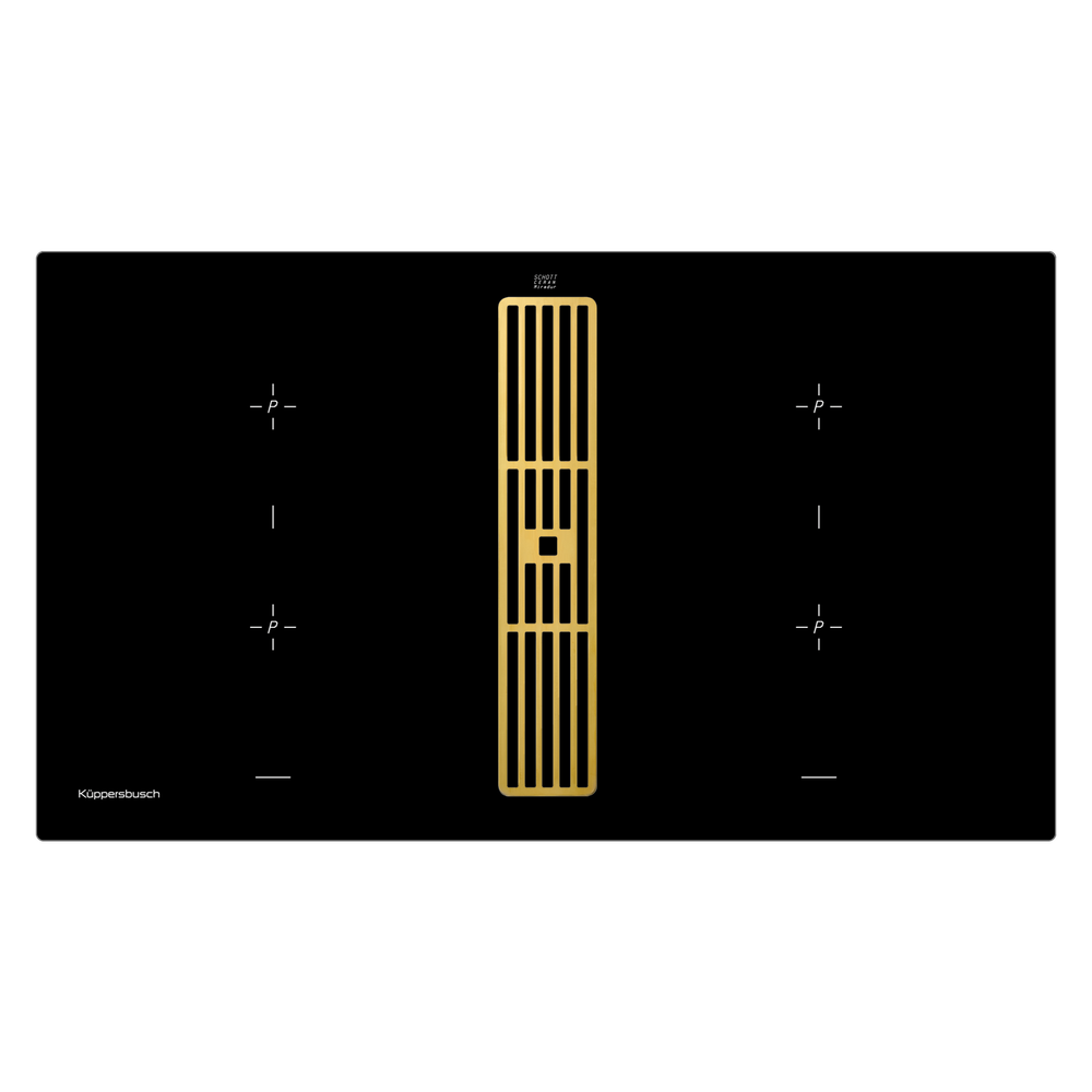Индукционная варочная панель с вытяжкой Kuppersbusch KMI 9850.0 SR Gold 