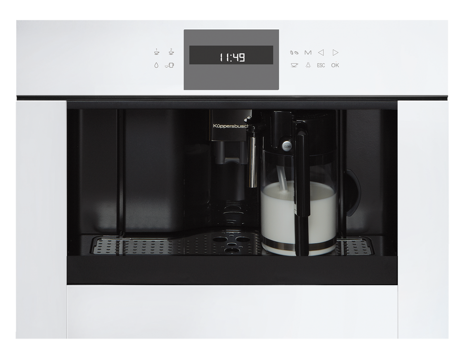 Кофемашина белое стекло Фабрика KUPPERSBUSCH CKV 6550.0 W 