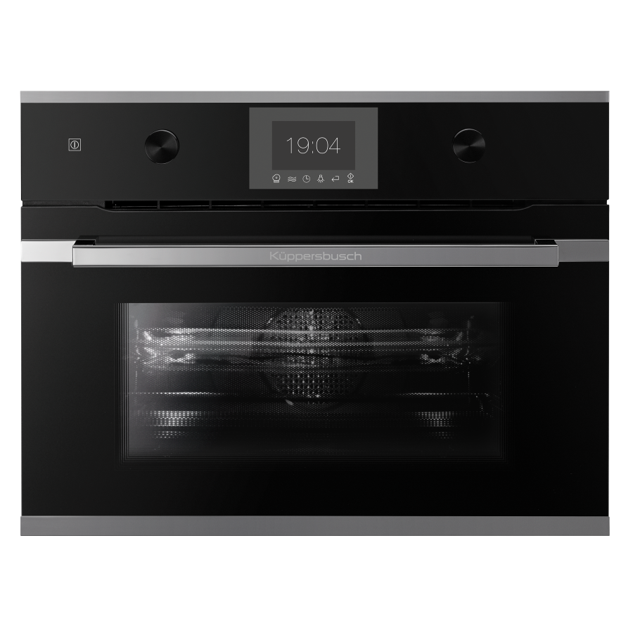 Компактный духовой шкаф с микроволнами Silver Chrome Фабрика KUPPERSBUSCH CBM 6350.0 S3 