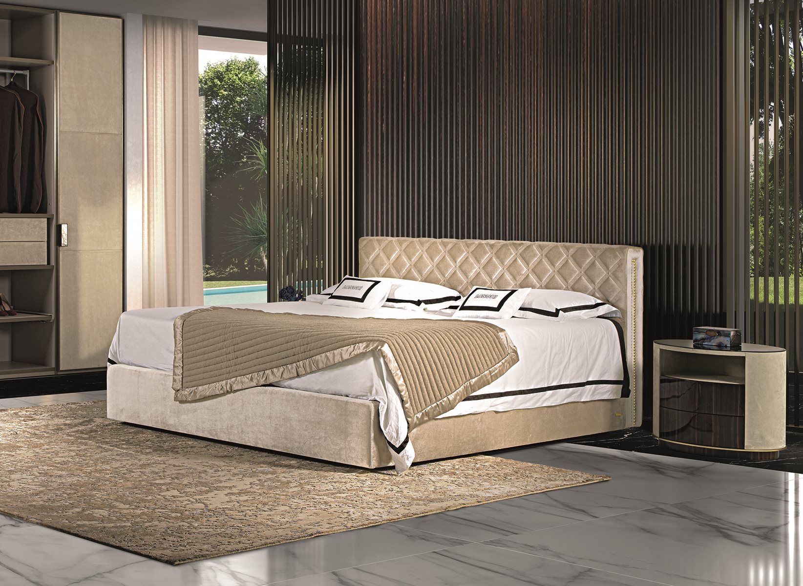 Кровать Фабрика LONGHI Helmut bed 