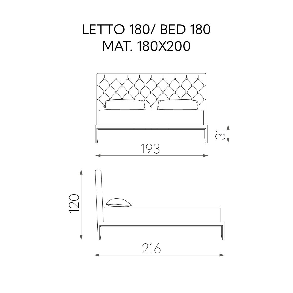 Кровать Фабрика TOSCONOVA Cortina bed 
