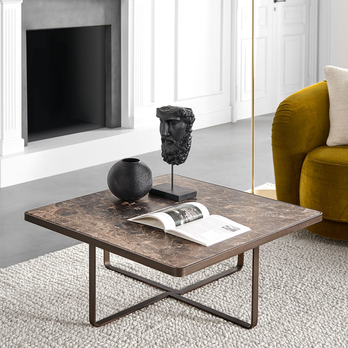 Стол журнальный Фабрика TOSCONOVA Teo square small table 