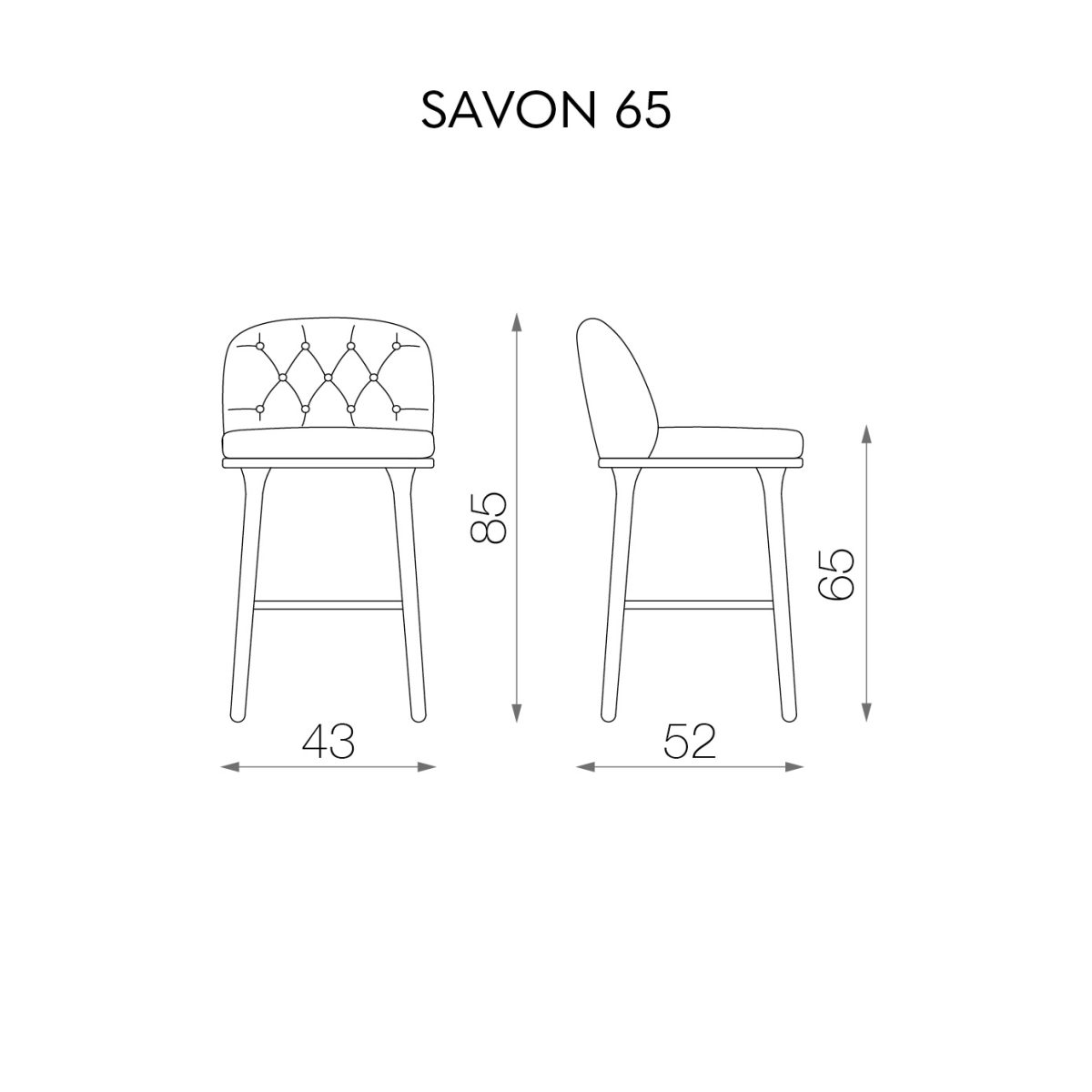 Стул барный Фабрика TOSCONOVA Savon stool 